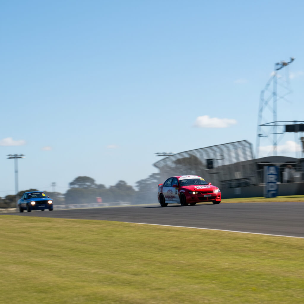 Club-level touring cars racing at Sydney Motorsport Park